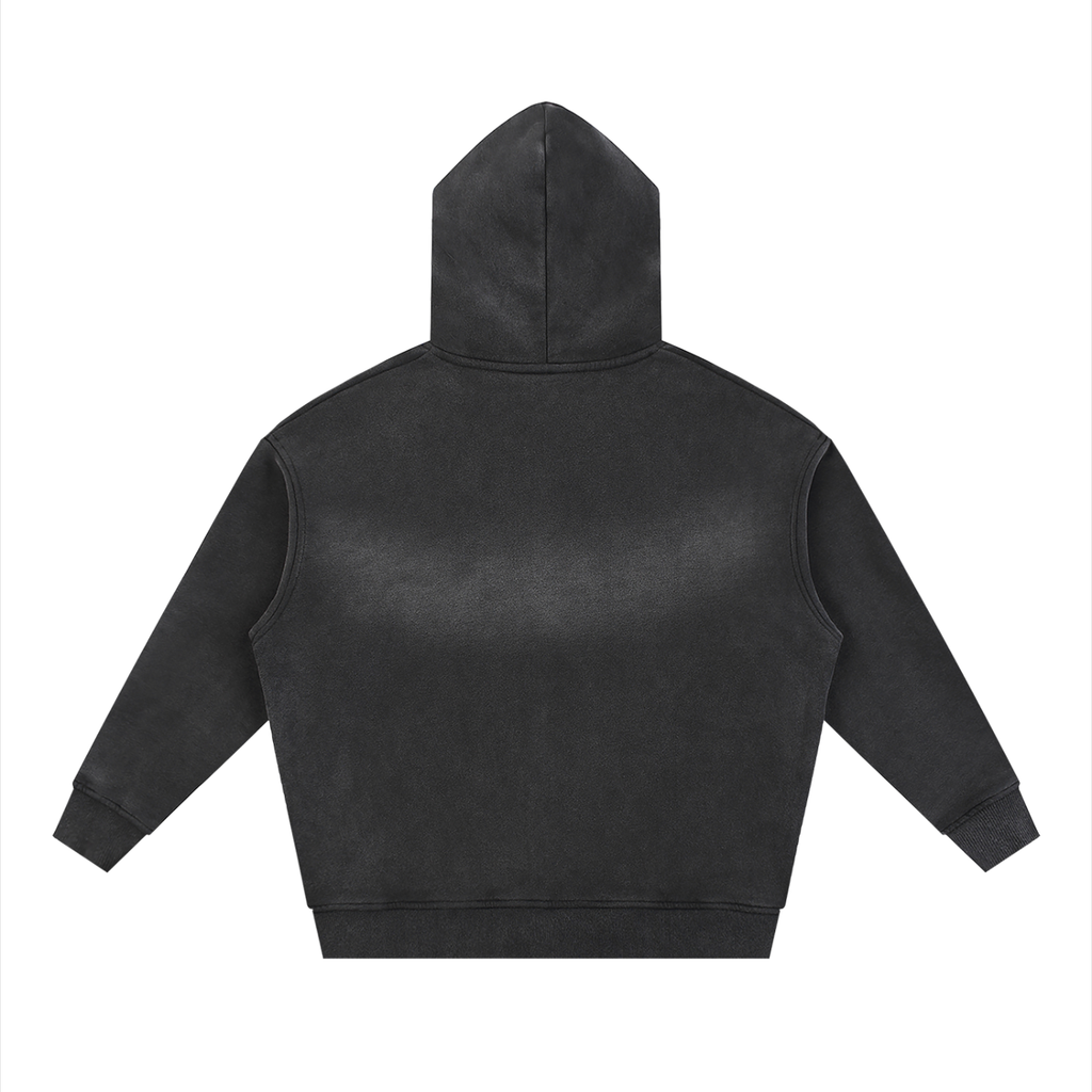 Additional view of the black GMSM Sunfade Zip Hoodie