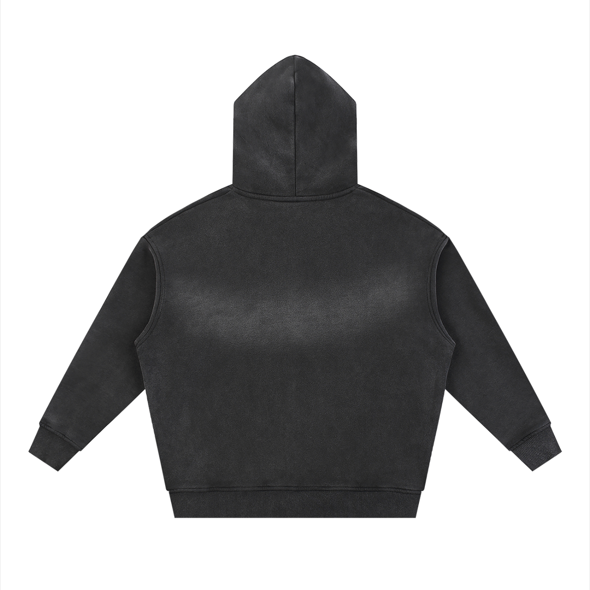 Additional view of the black GMSM Sunfade Zip Hoodie
